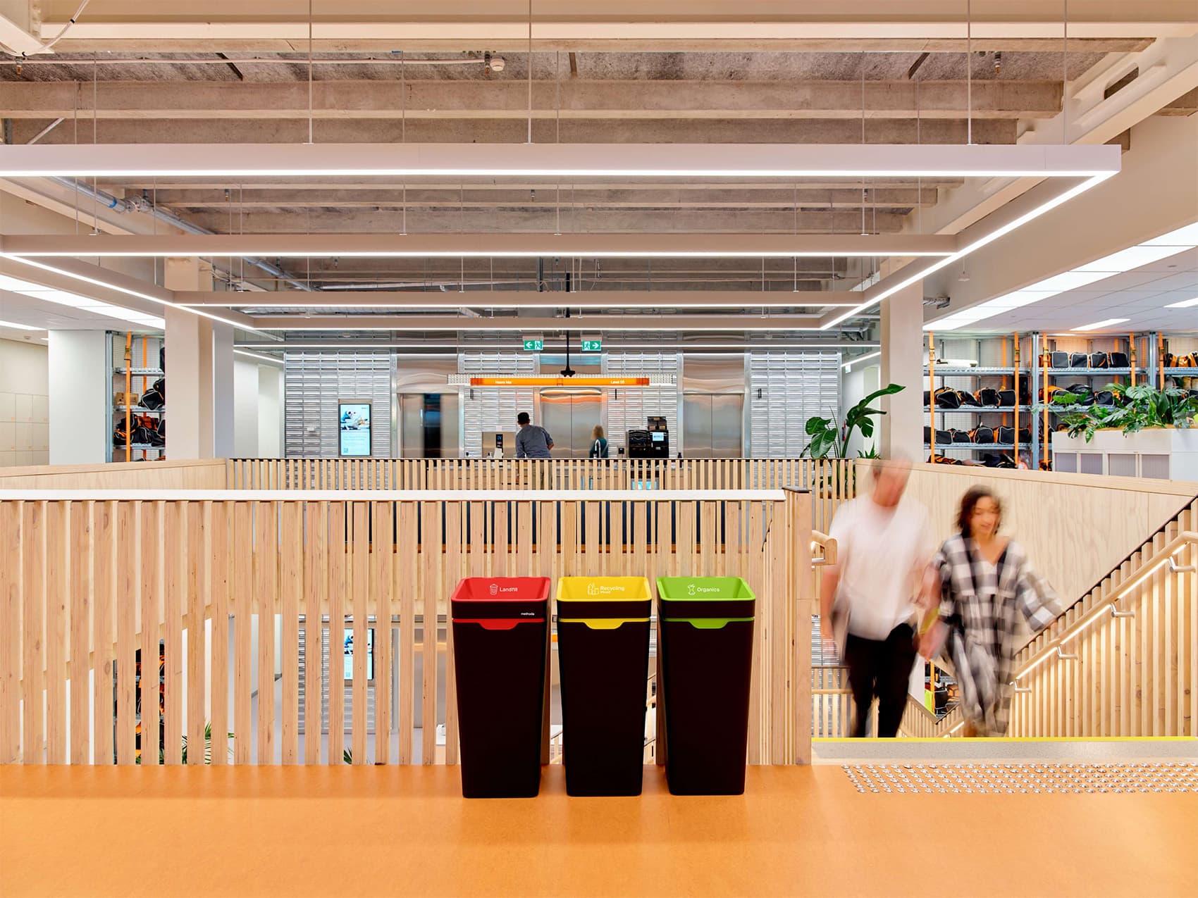 Office with Method recycling bins