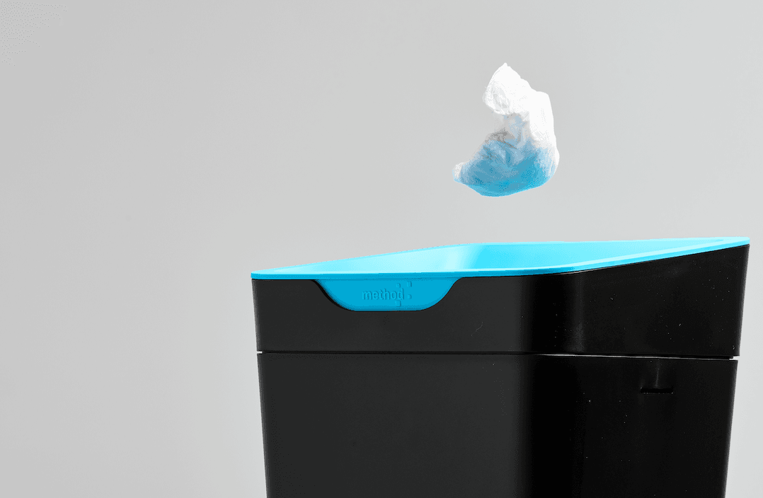 Method 20L bin easy-grip handle for effortless emptying into larger recycling stations