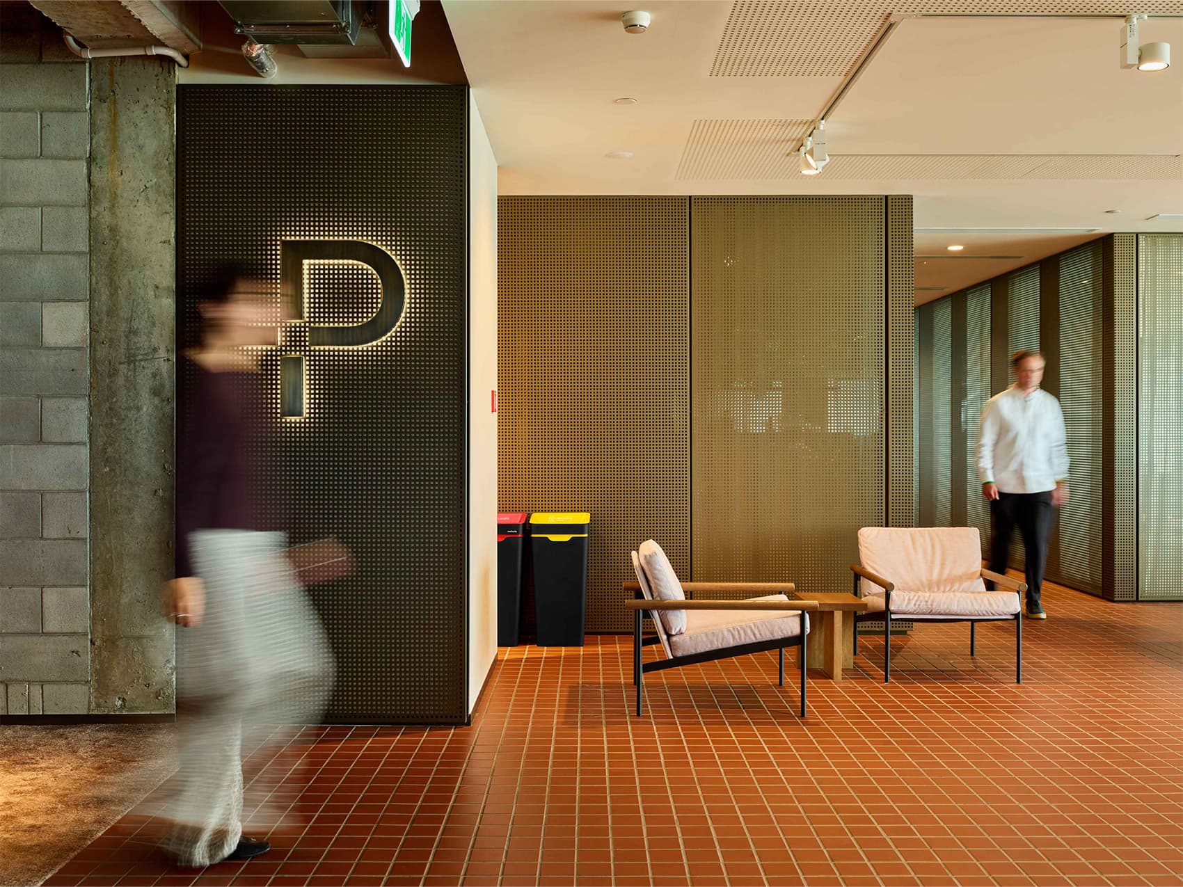 Office with Method recycling bins