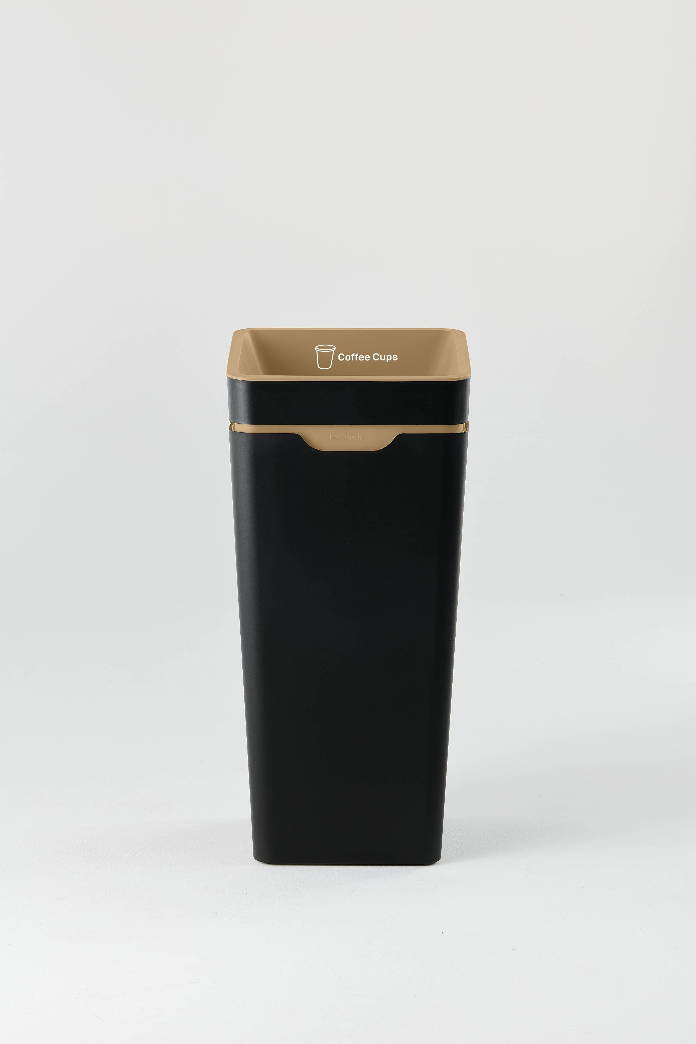 Bin 60L - Open Lid - Latte Coffee Cups