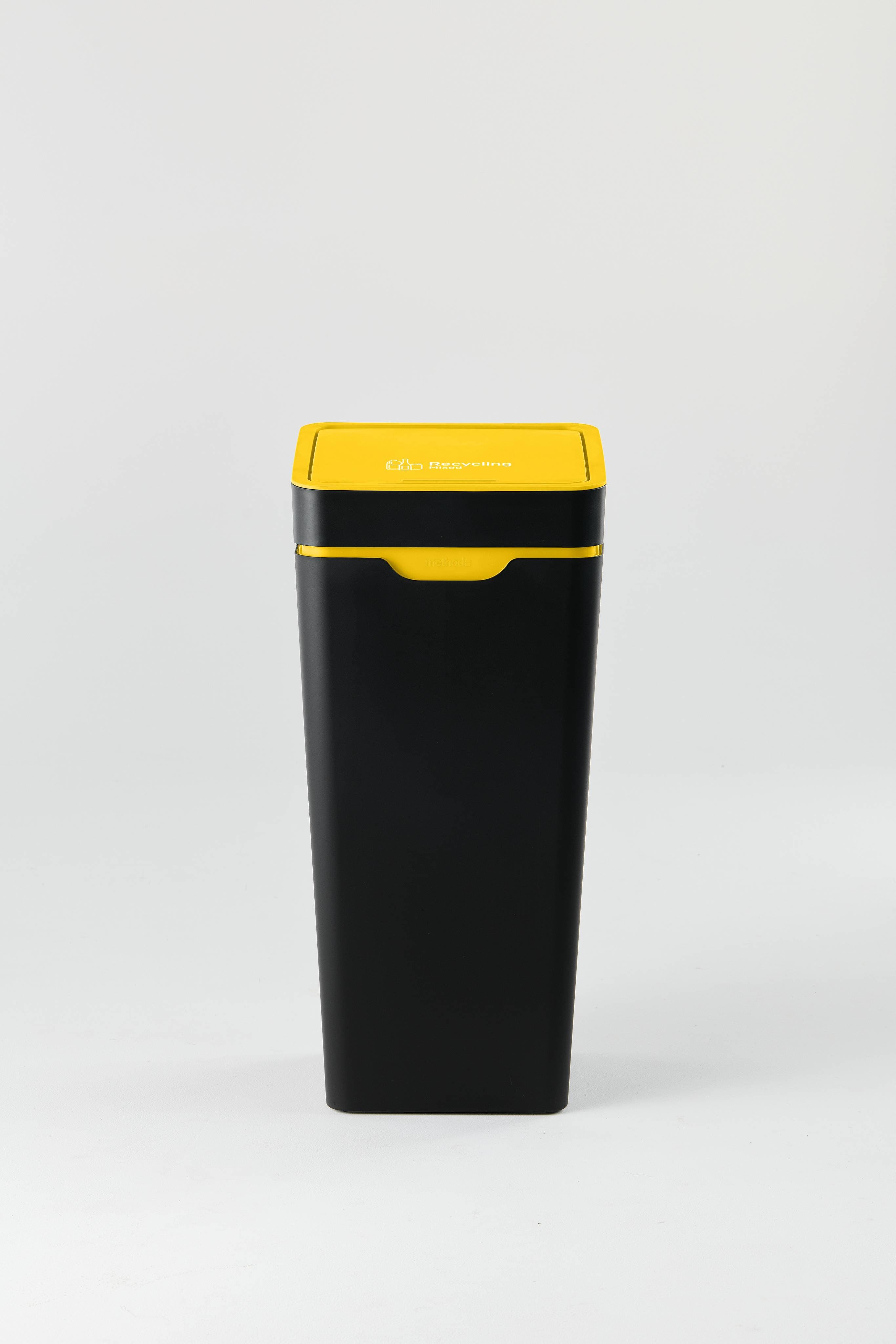 Bin 60L - Touch Lid - Yellow Mixed Recycling