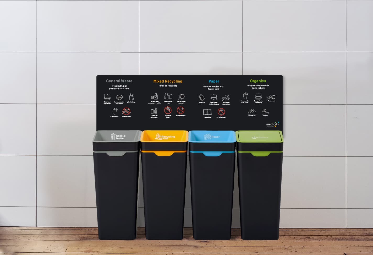4-Bin Station Vertical Signage (Custom Signage)