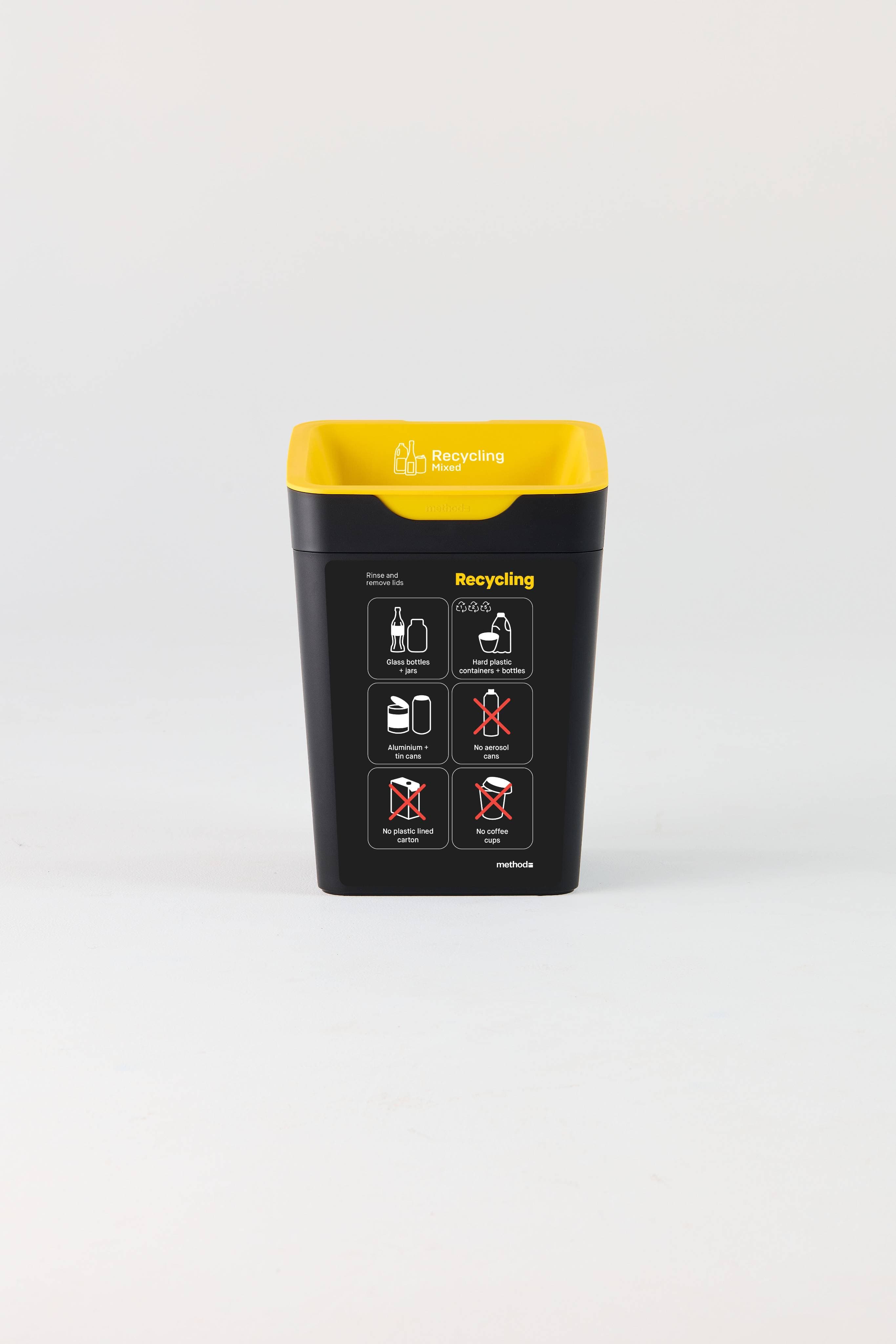 20L Front Bin Label - Mixed Recycling - NZ 19 x 29cm