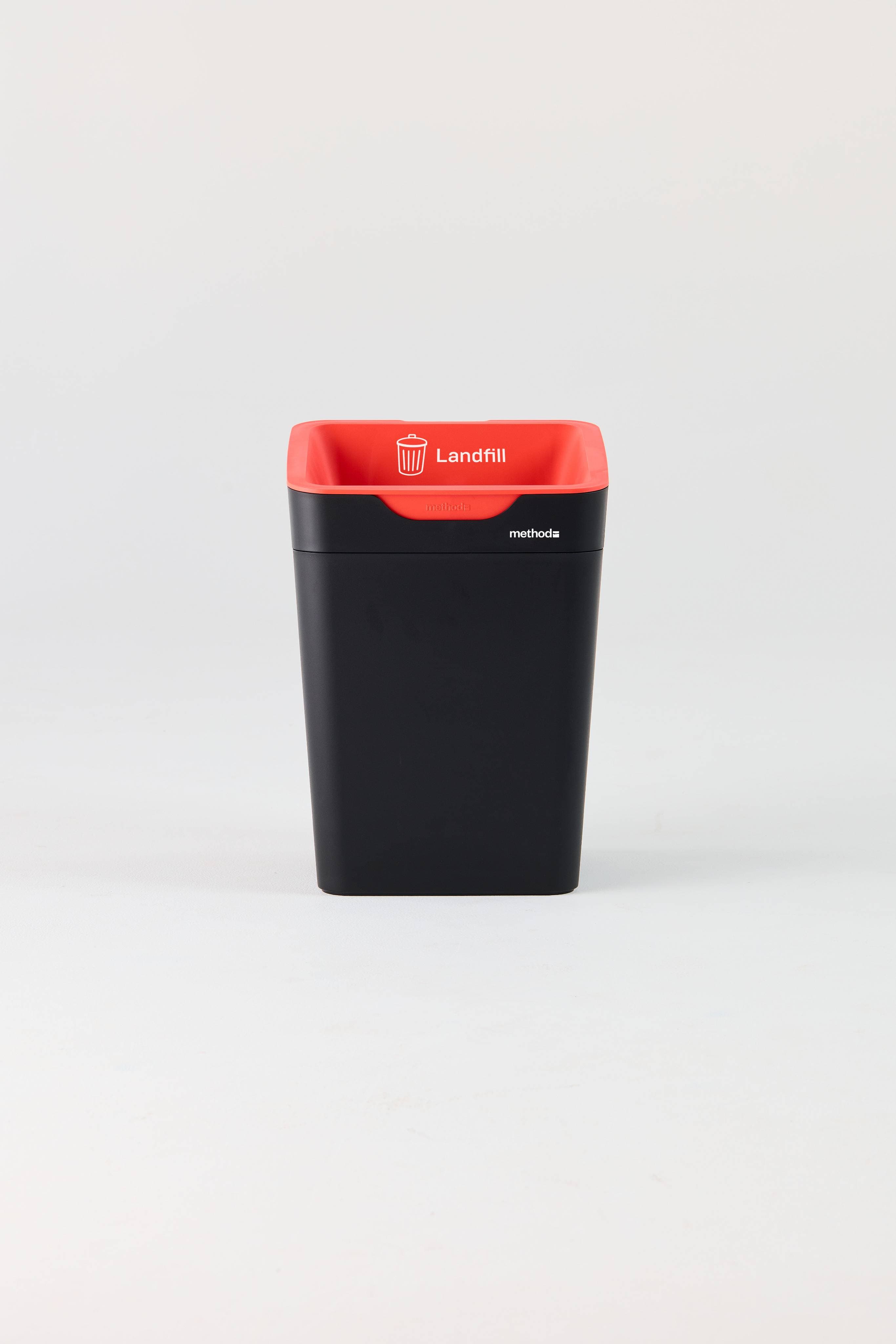 Bin 20L - Open Lid - Red Landfill