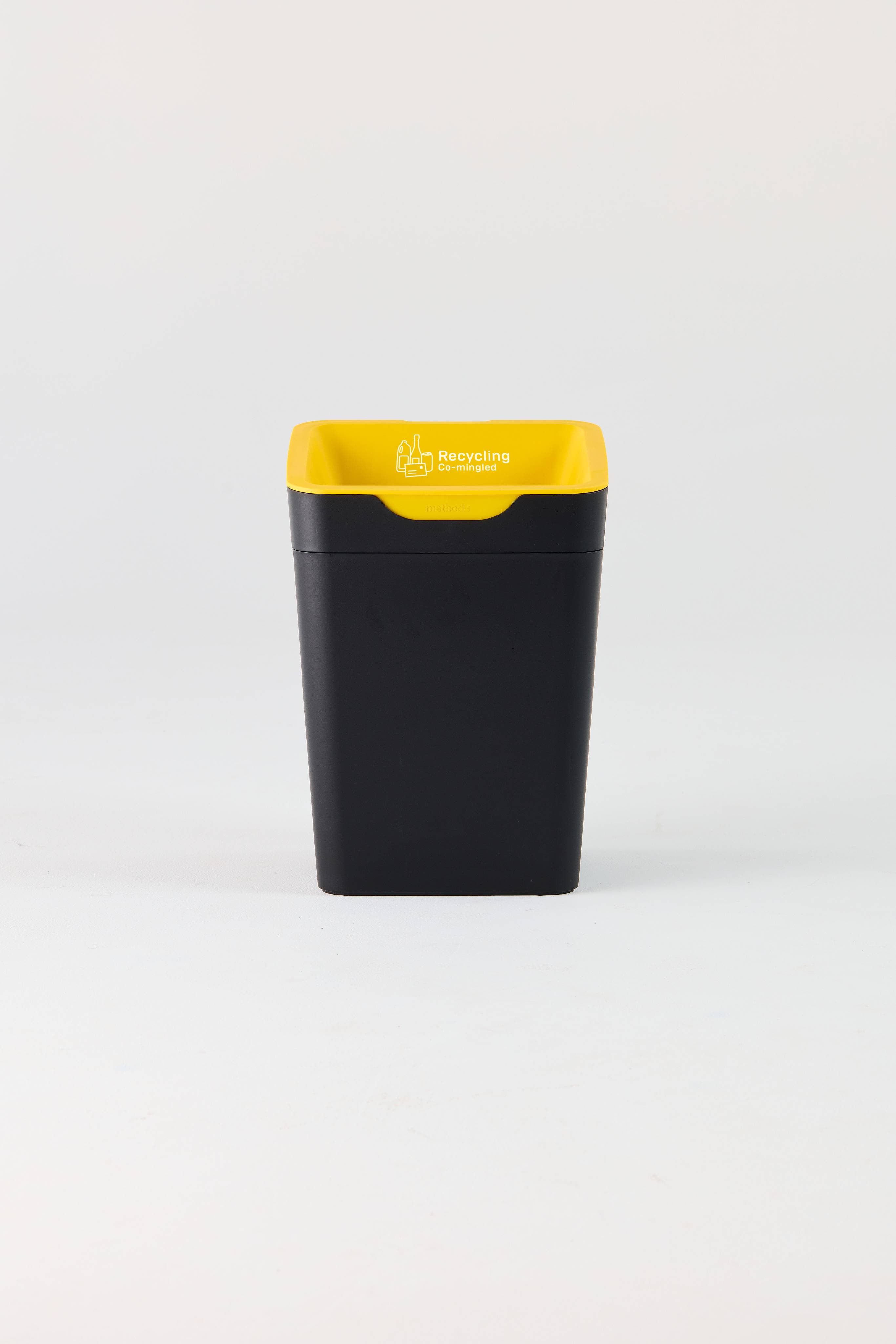 Bin 20L - Open Lid - Yellow Co-mingled