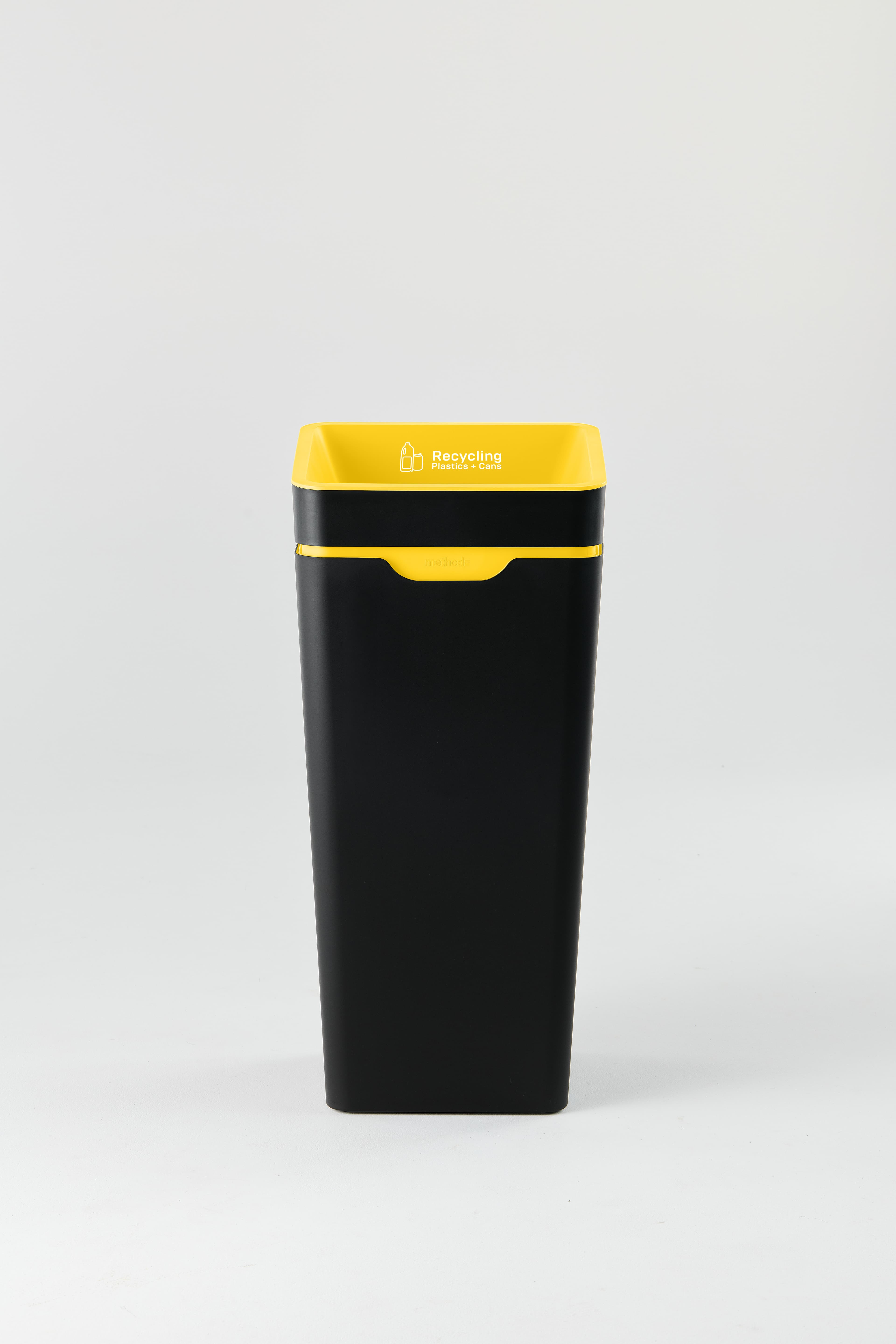 Bin 60L - Open Lid - Yellow Plastics + Cans