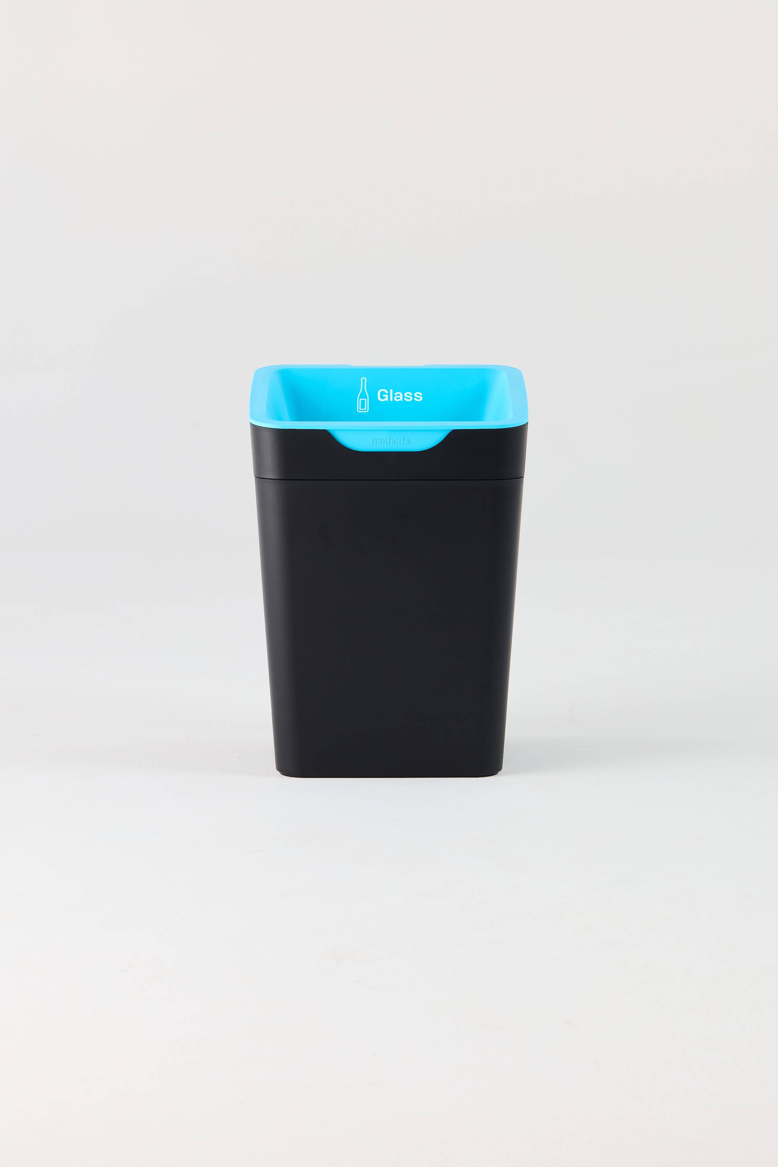 Bin 20L - Open Lid - Blue Glass