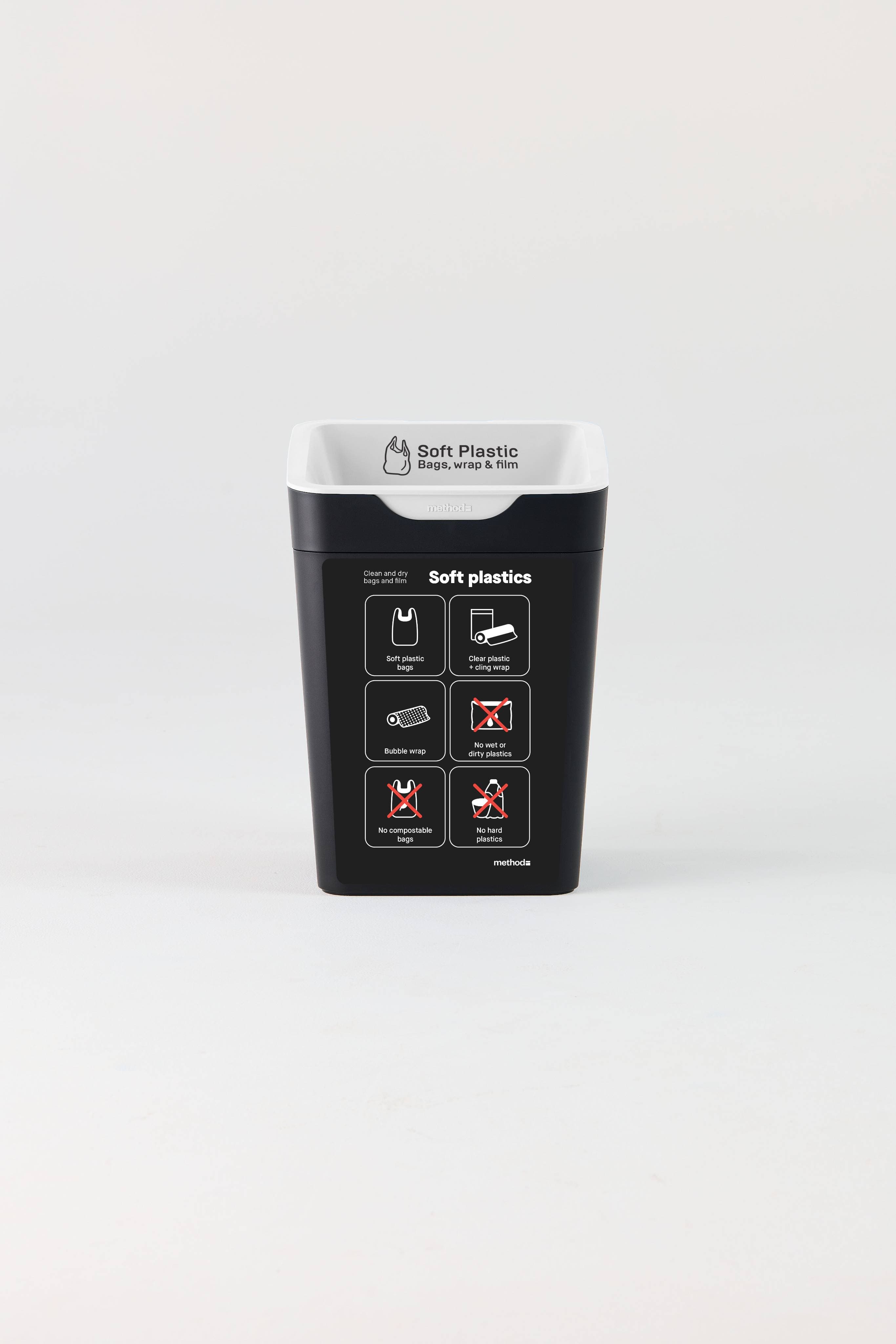 20L Front Bin Label - Soft Plastics - NZ 19 x 29cm
