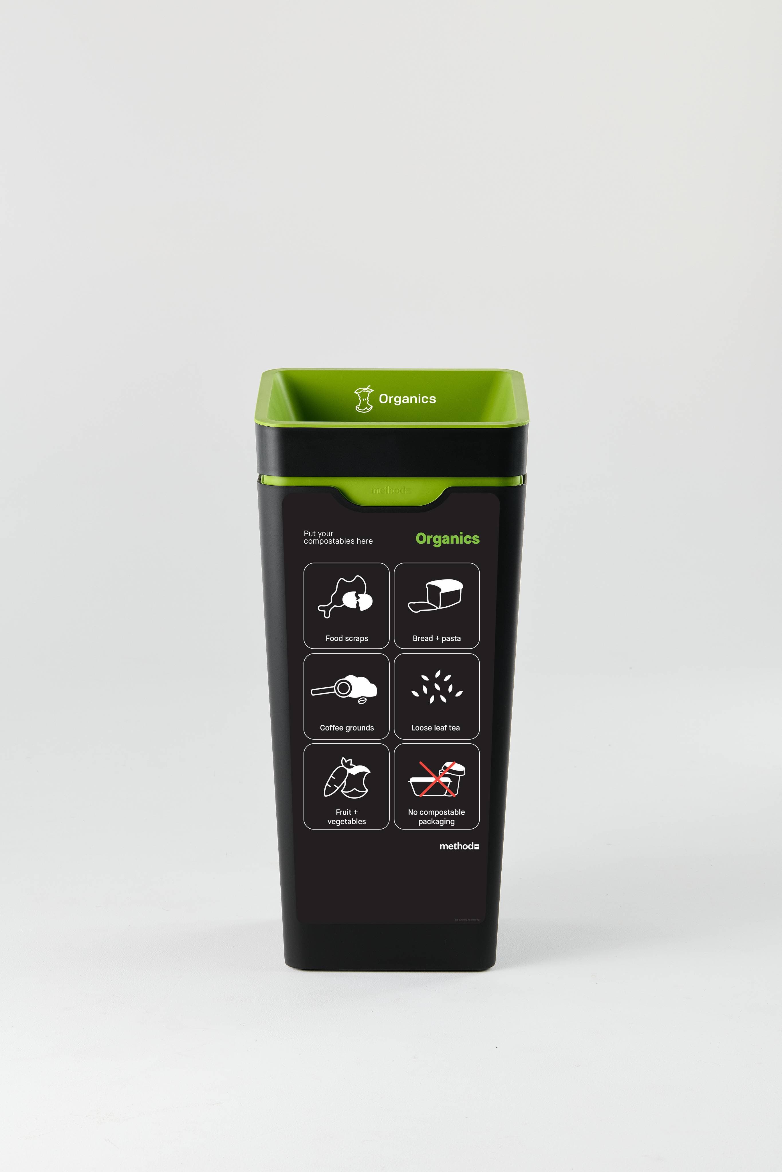 1 Bin Front Label - Organics - No Compostable packs - NZ