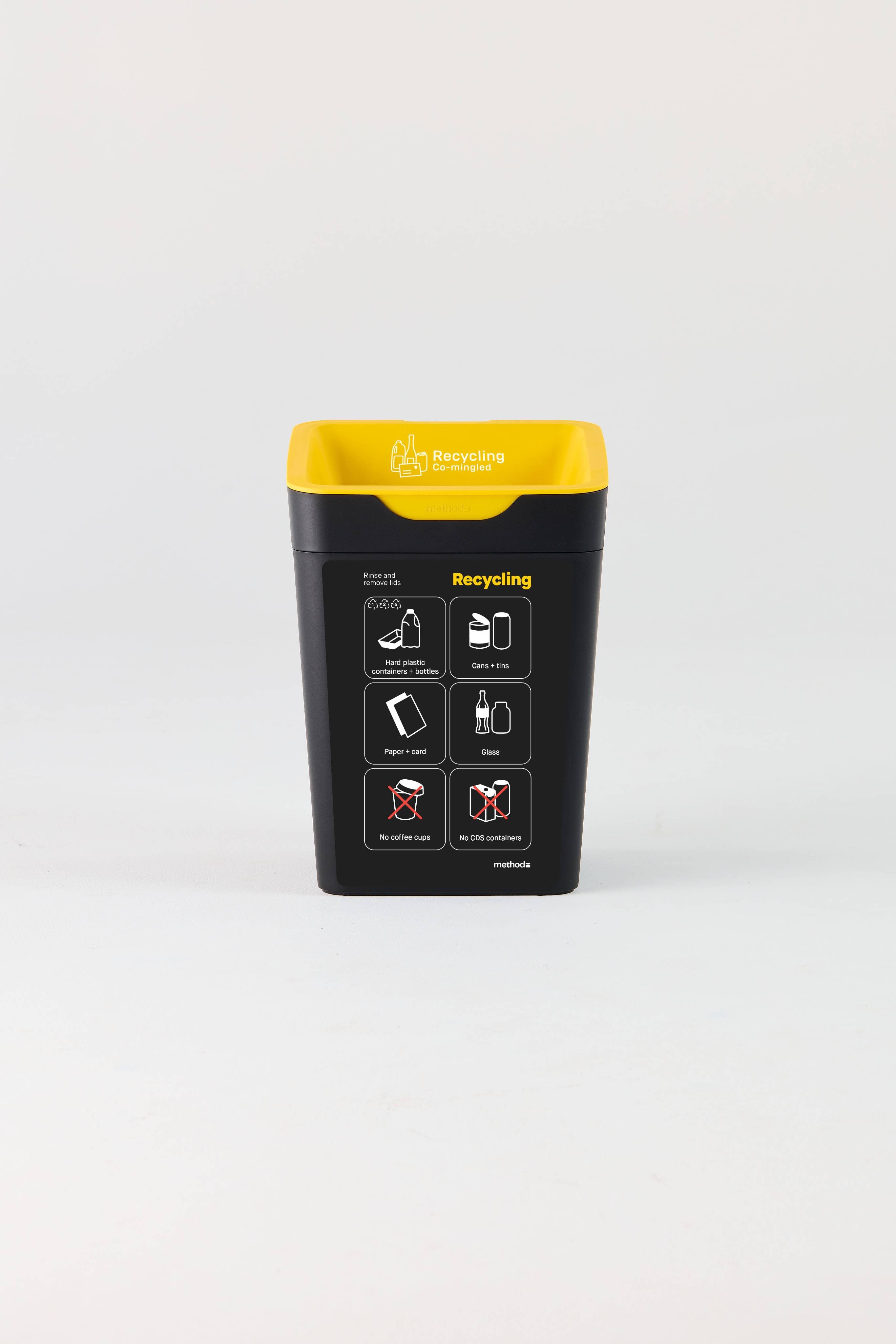 20L Bin Front Label - Comingled Recycling - NO Container Deposit-AU