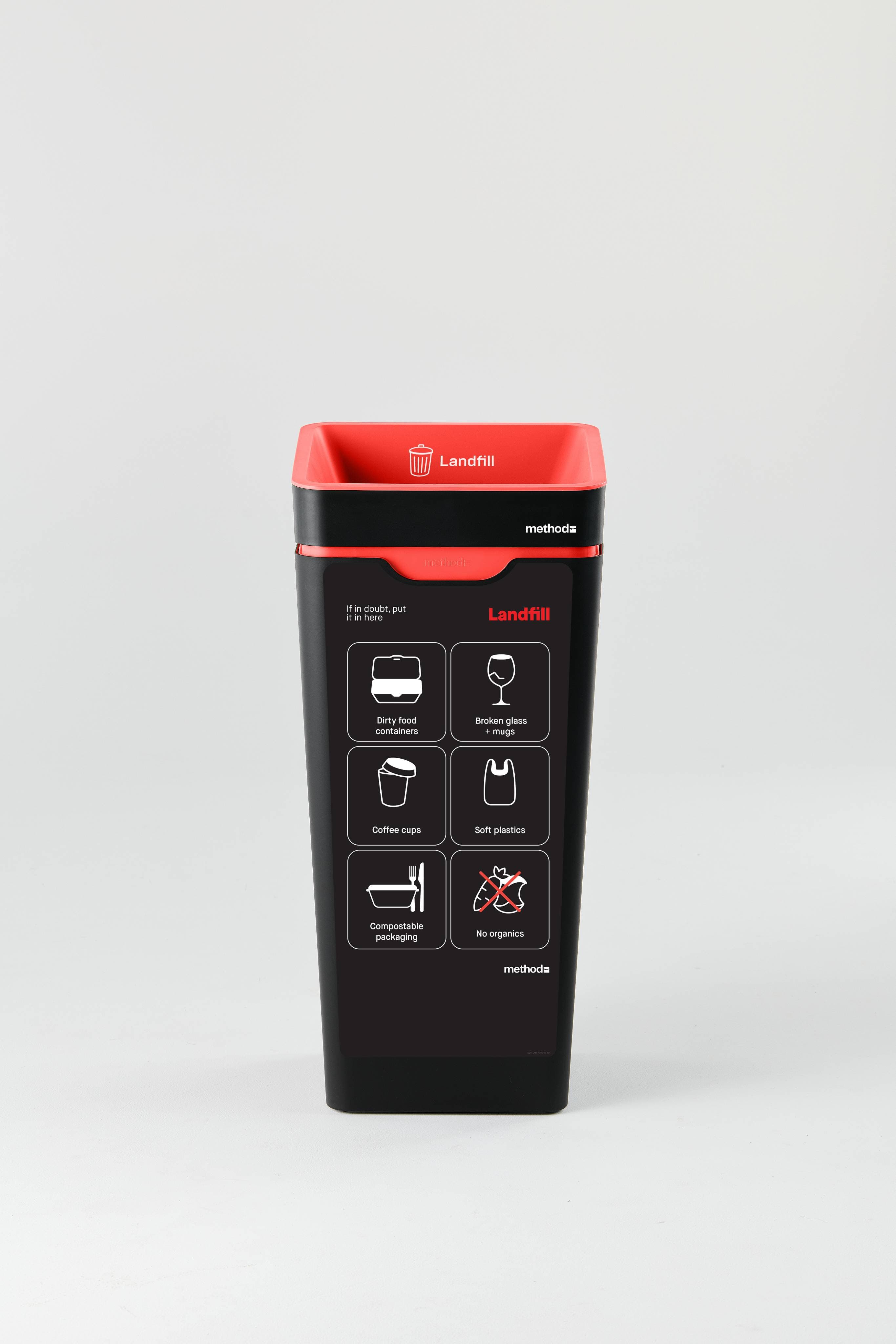 60L Bin Front Label - Landfill - No Organics-AU