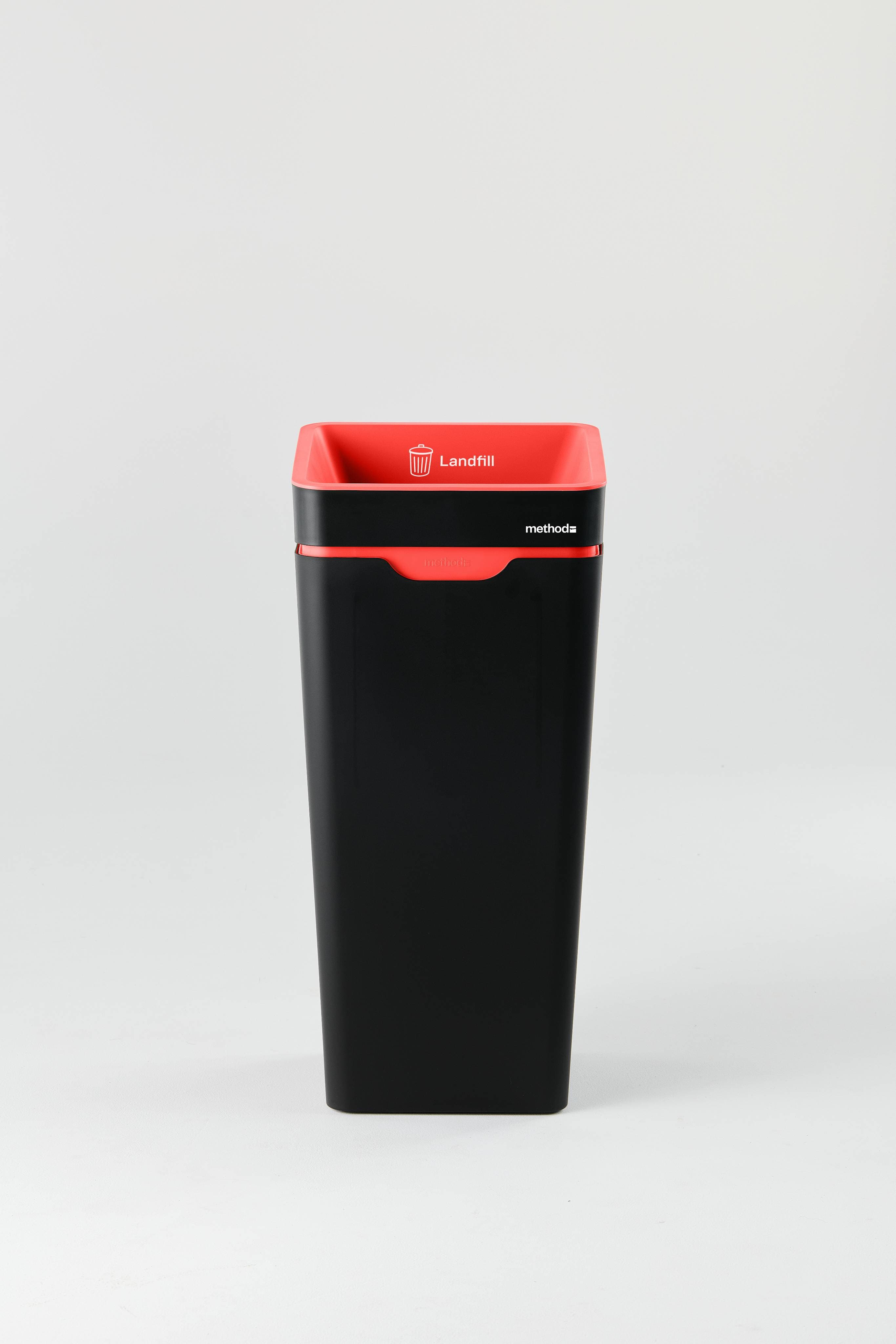 Bin 60L - Open Lid - Red Landfill