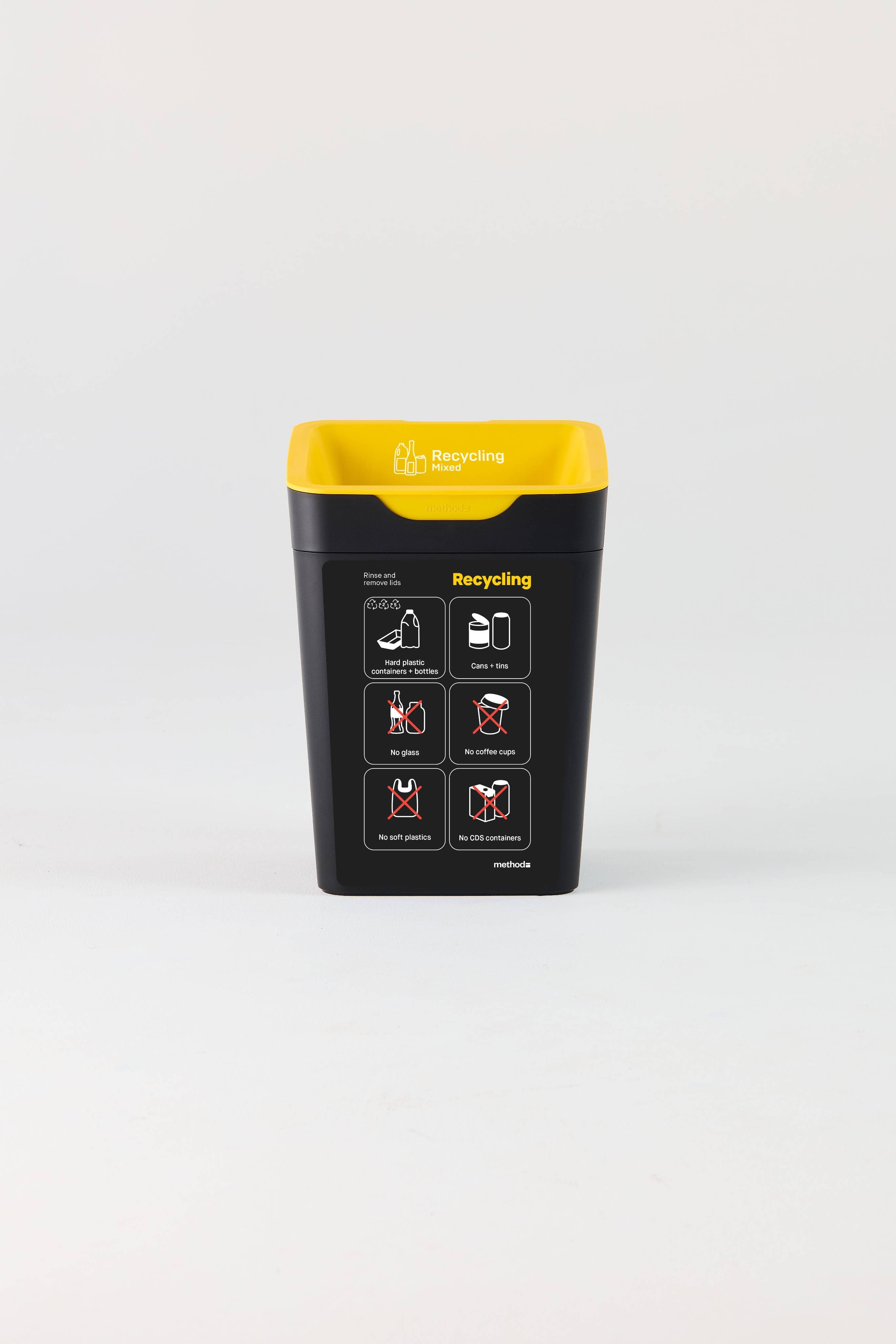 20L Bin Front Label - Mixed Recycling-NO Soft plastics / Container Deposit / Glass-AU