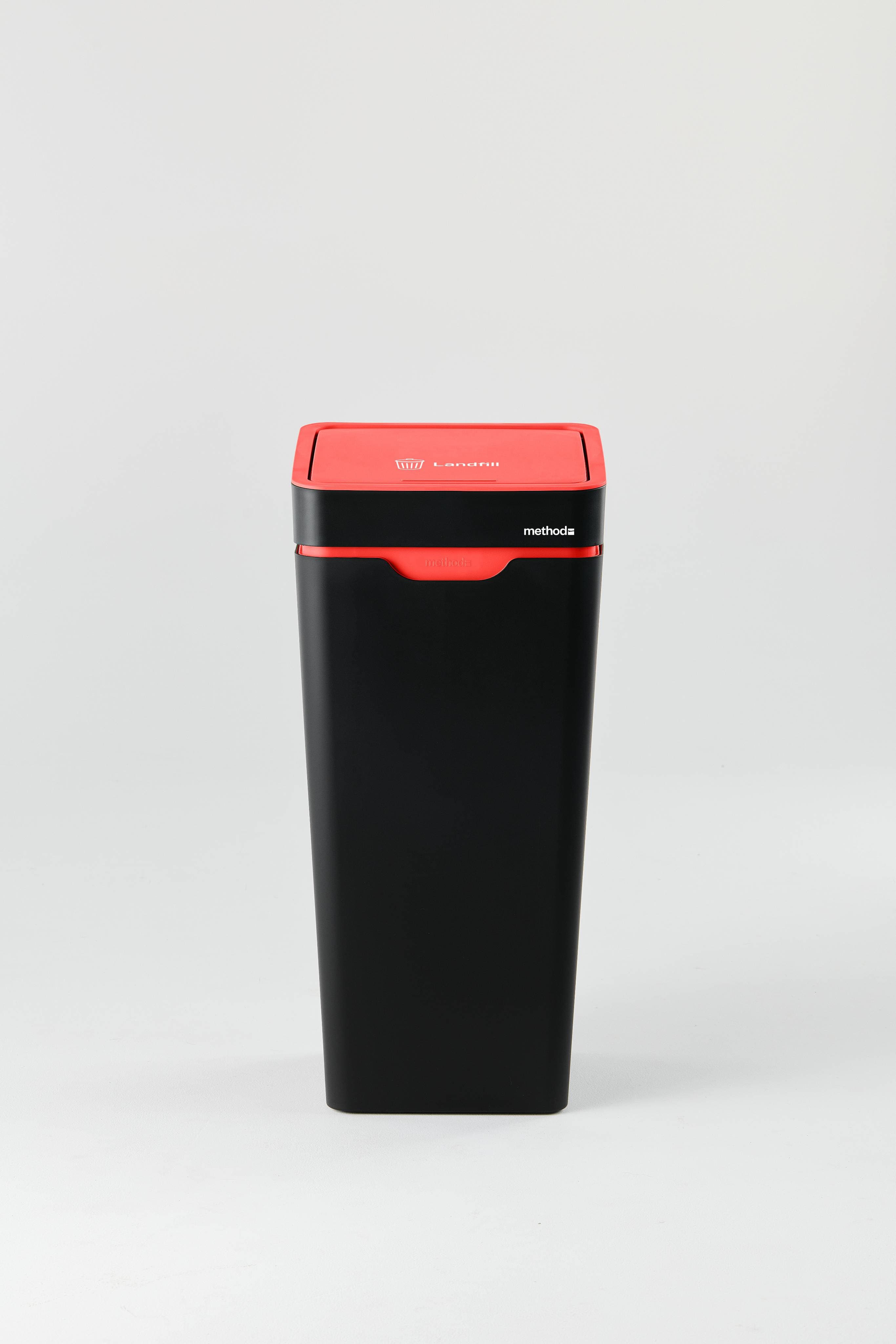Bin 60L - Touch Lid - Red Landfill