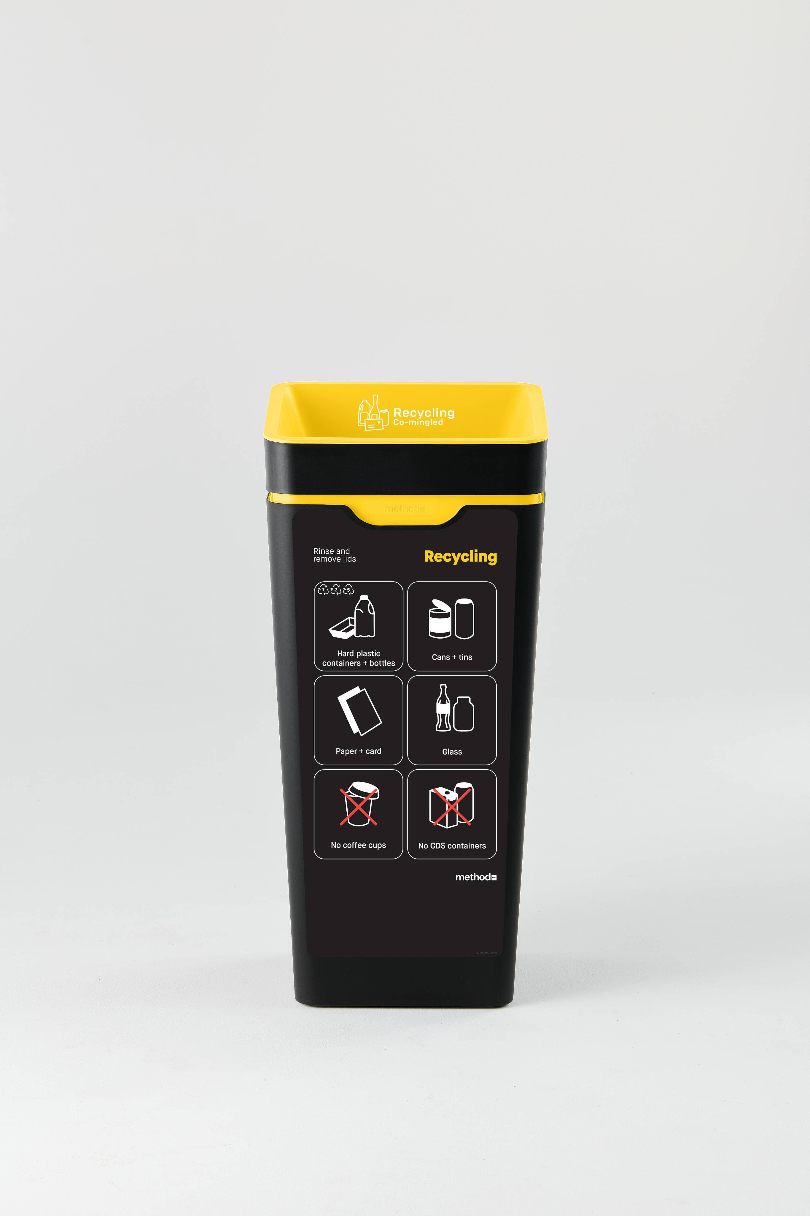 60L Bin Front Label - Comingled Recycling - NO Container Deposit-AU