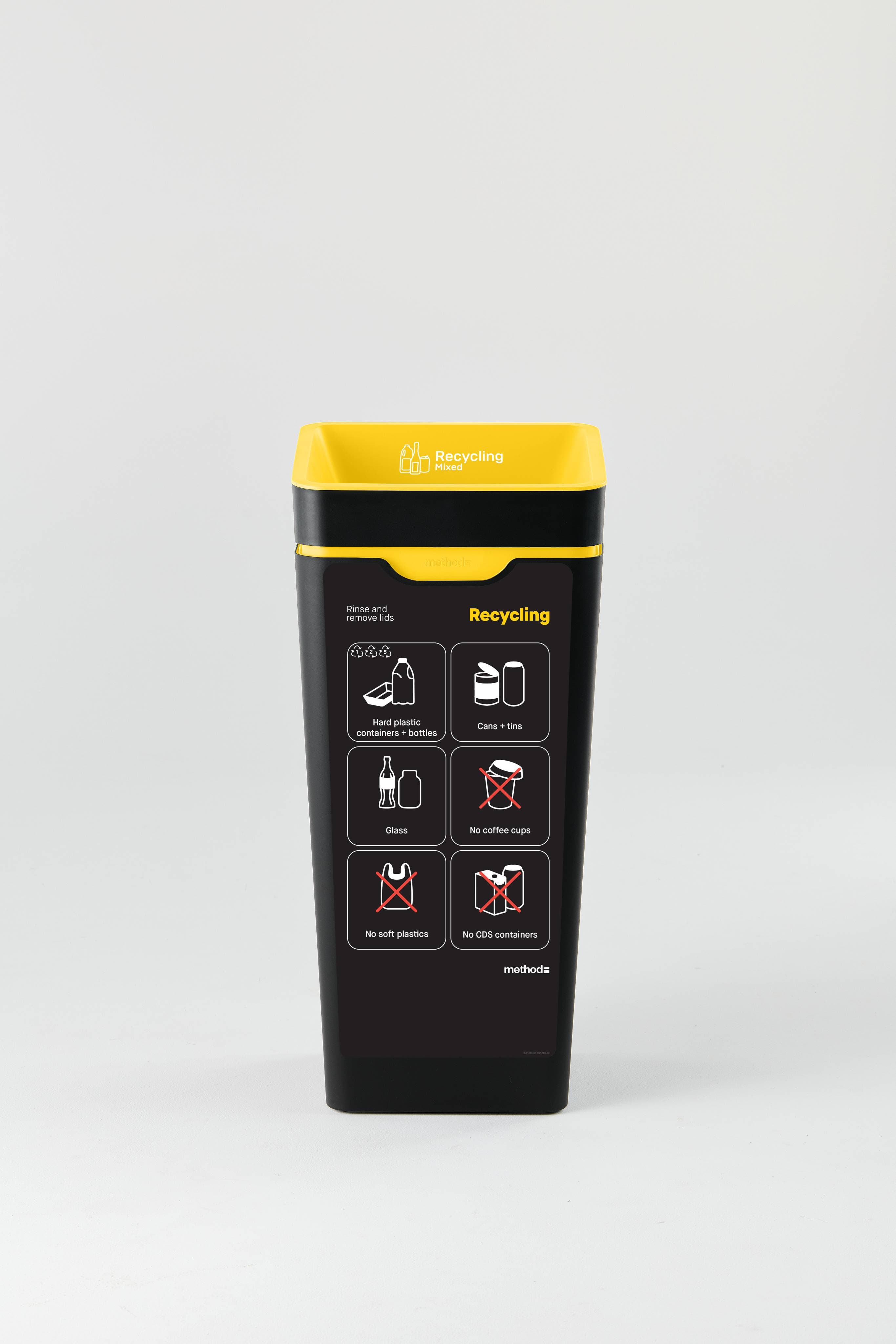 60L Bin Front Label - Mixed Recycling-NO Soft plastics / Glass-AU