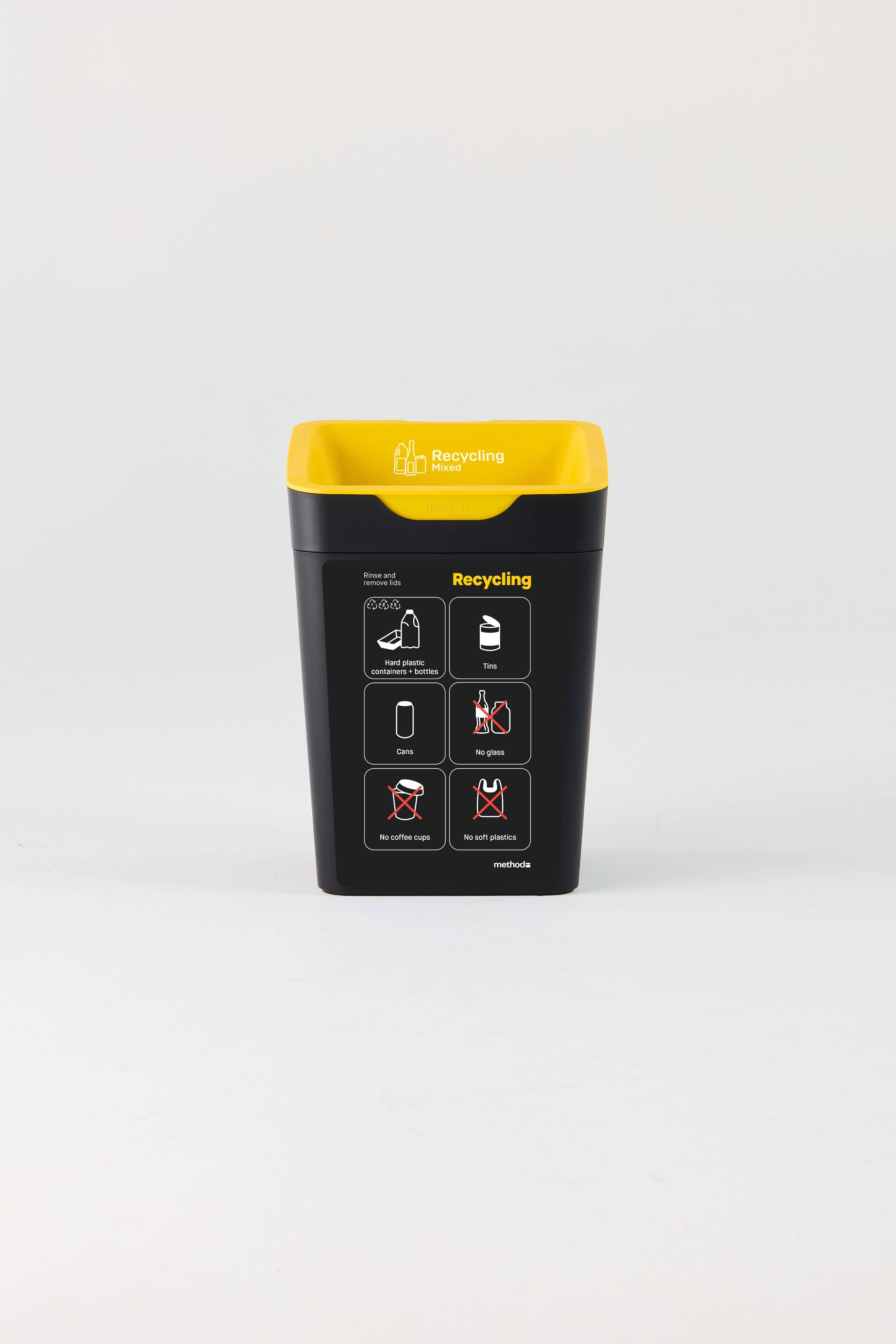 20L Bin Front Label - Mixed Recycling-NO Soft plastics / Glass-AU
