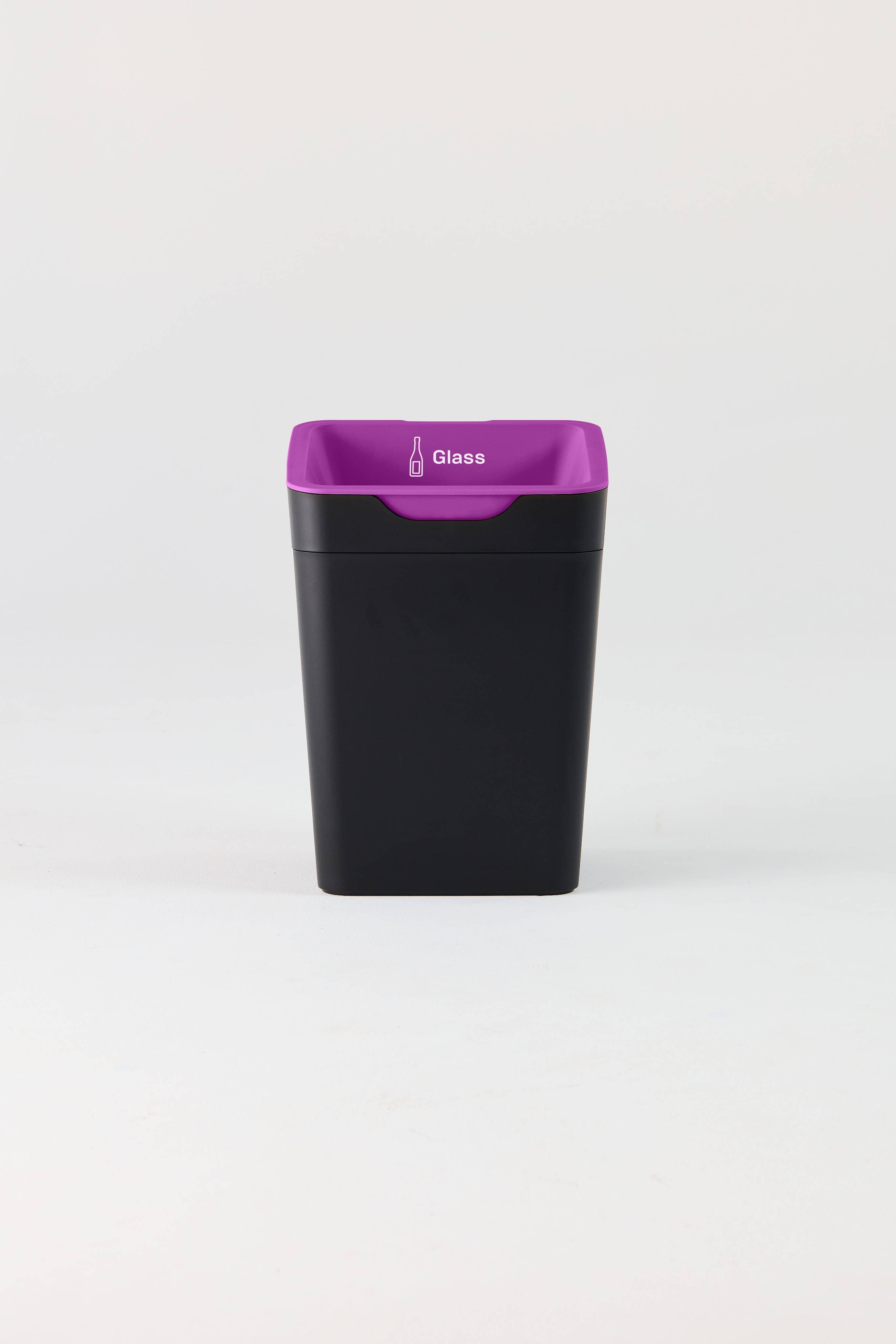 Bin 20L - Open Lid - Purple Glass