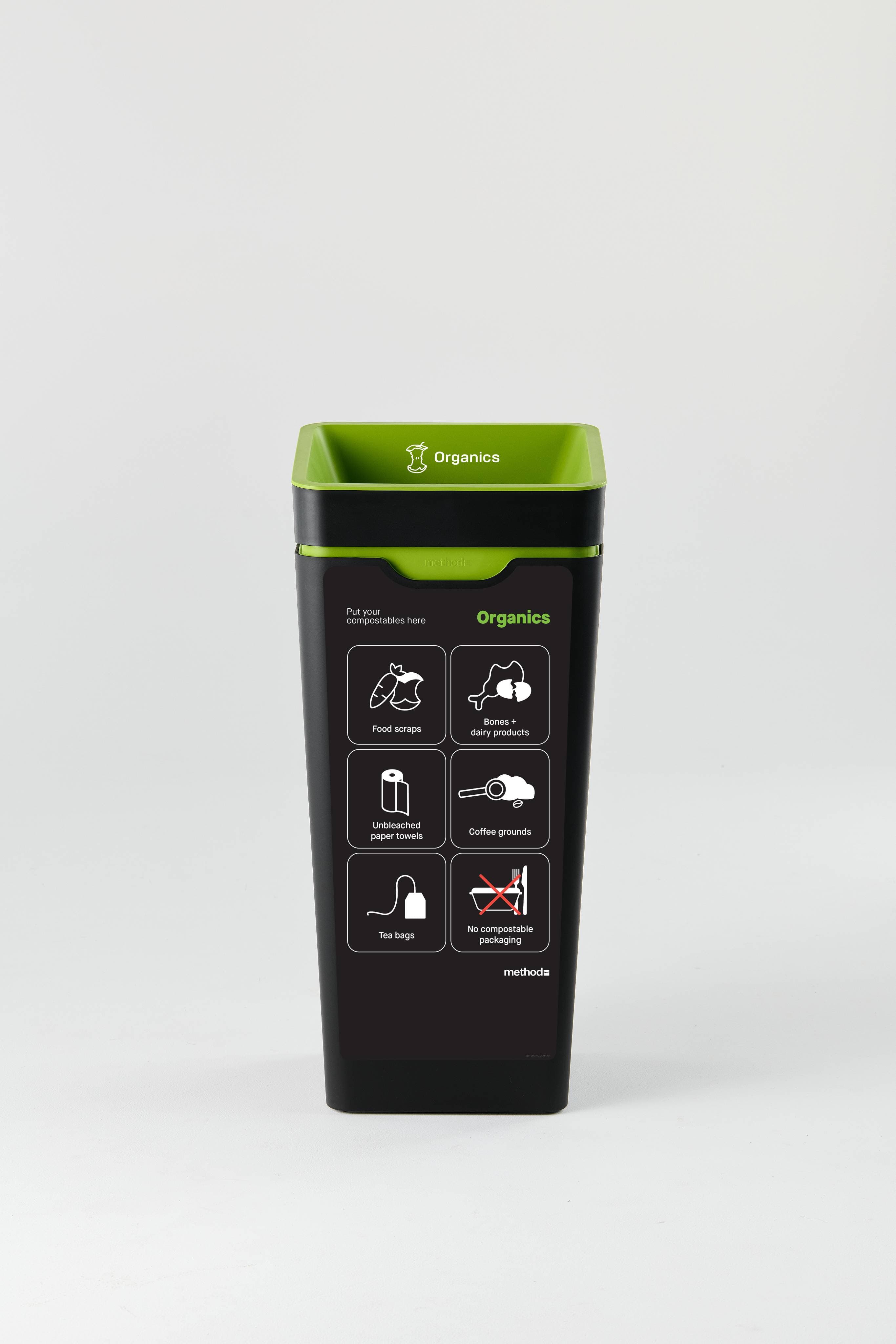 60L Bin Front Label - Organics - No Compostable packs-AU